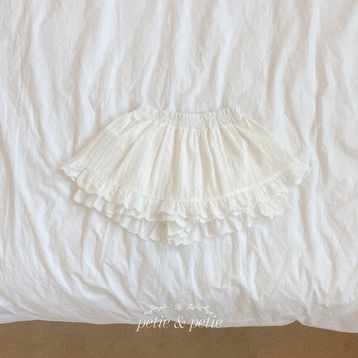 Petit & Petit - Korean Children Fashion - #childofig - Lace Skirt Pants - 9