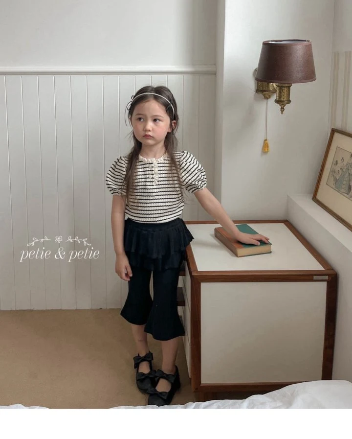 Petit & Petit - Korean Children Fashion - #childrensboutique - Rib Cancan Bootcut Pants - 8