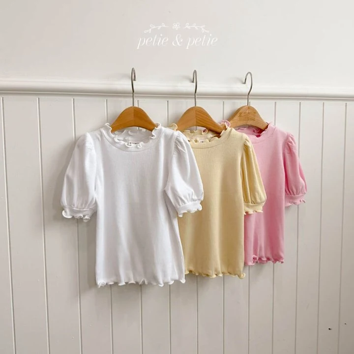 Petit & Petit - Korean Children Fashion - #childrensboutique - Puff Rib Tee - 7