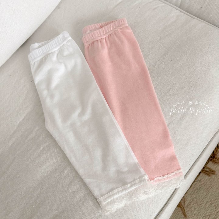 Petit & Petit - Korean Children Fashion - #childofig - Plain Lace Leggings - 4
