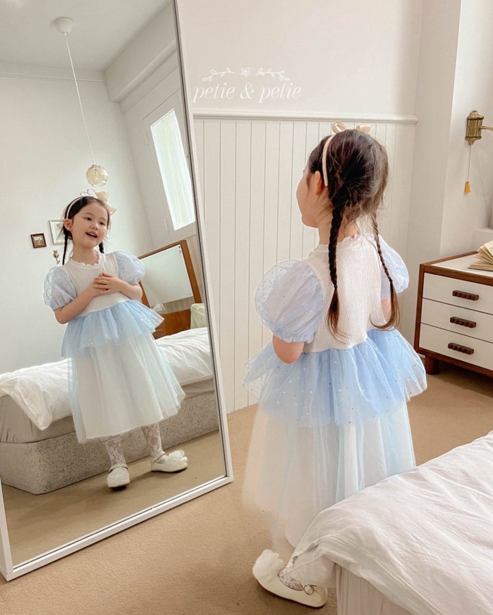 Petit & Petit - Korean Children Fashion - #designkidswear - Luna Dot Sha One-piece - 9