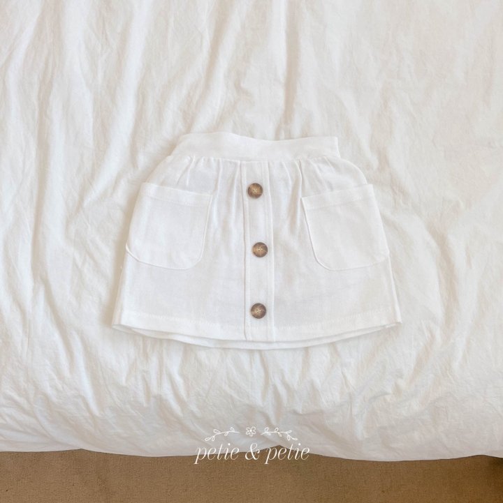 Petit & Petit - Korean Children Fashion - #childrensboutique - Button Skirt - 4