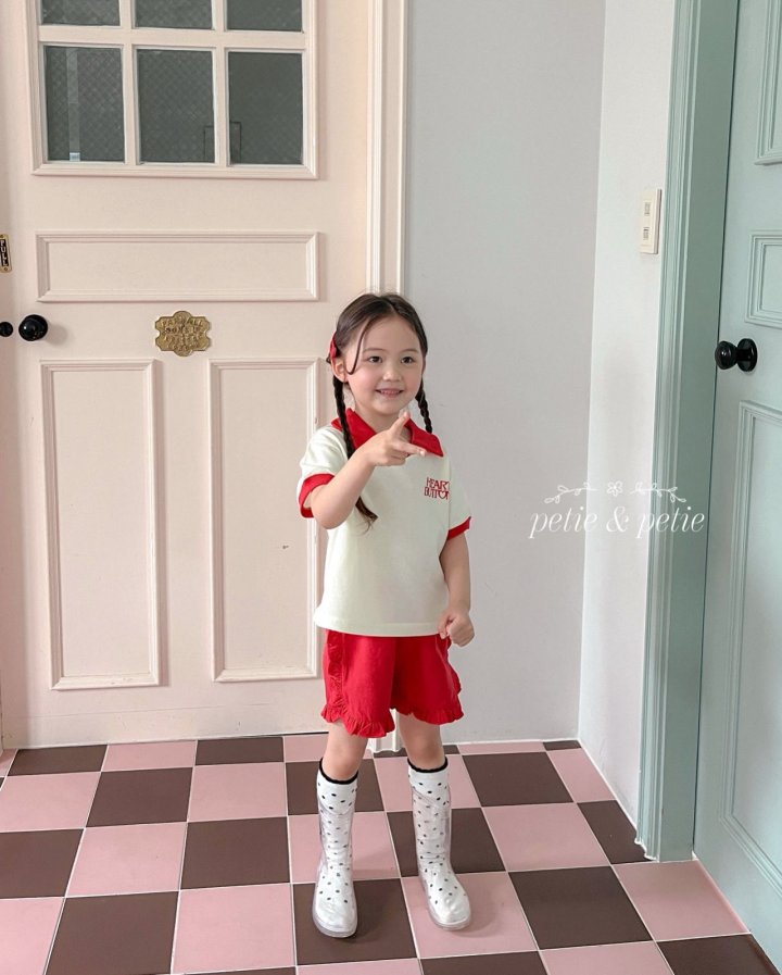 Petit & Petit - Korean Children Fashion - #childrensboutique - Heart Button Collar Tee - 4
