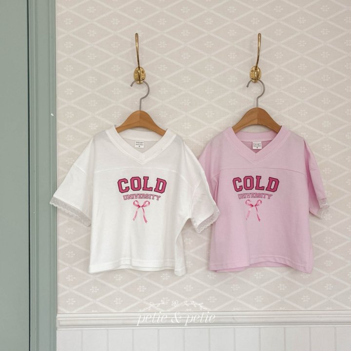 Petit & Petit - Korean Children Fashion - #fashionkids - Cold V-neck Tee - 8