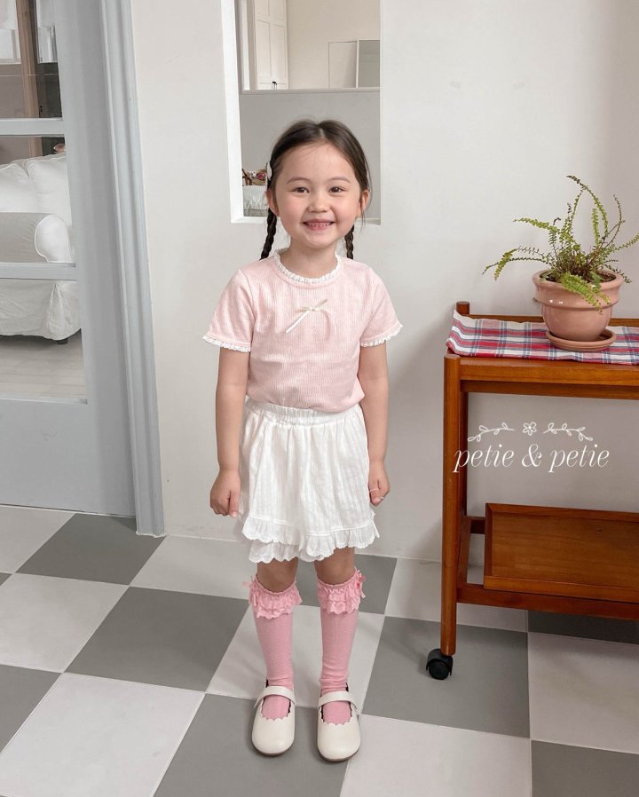 Petit & Petit - Korean Children Fashion - #kidsstore - Lace Skirt Pants - 2