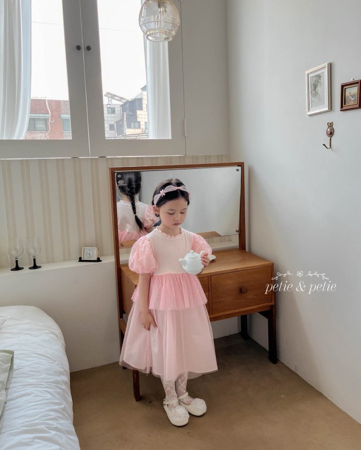 Petit & Petit - Korean Children Fashion - #magicofchildhood - Luna Dot Sha One-piece - 3