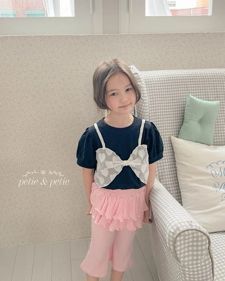 Petit & Petit - Korean Children Fashion - #magicofchildhood - Heart Bustier Tee - 3