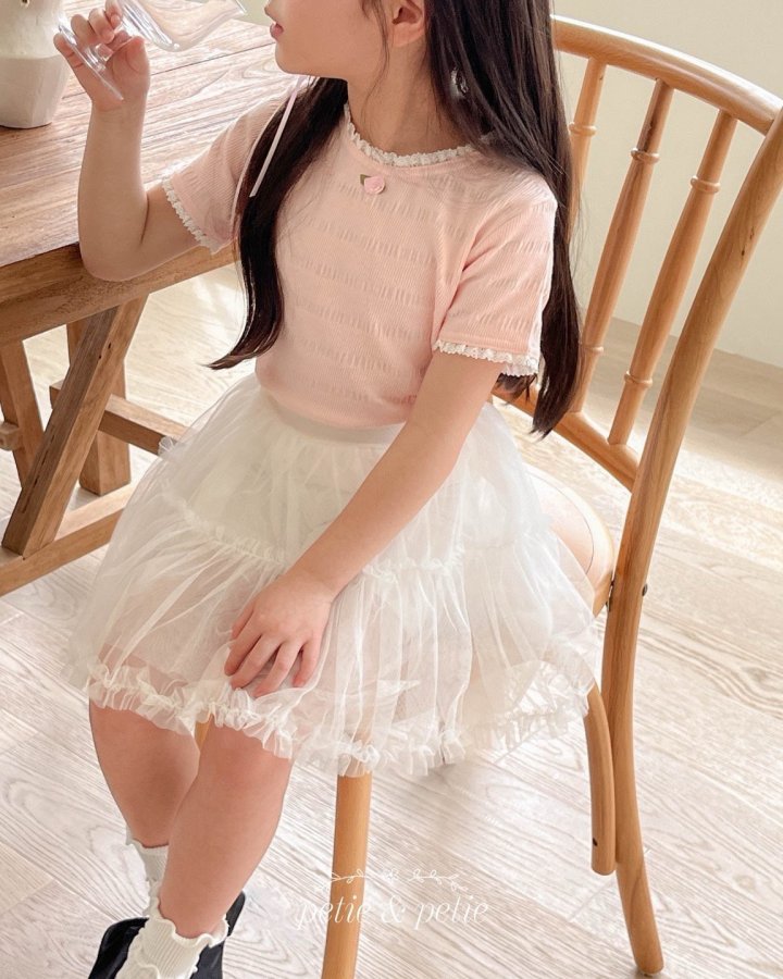 Petit & Petit - Korean Children Fashion - #magicofchildhood - Rose Lace Tee - 6