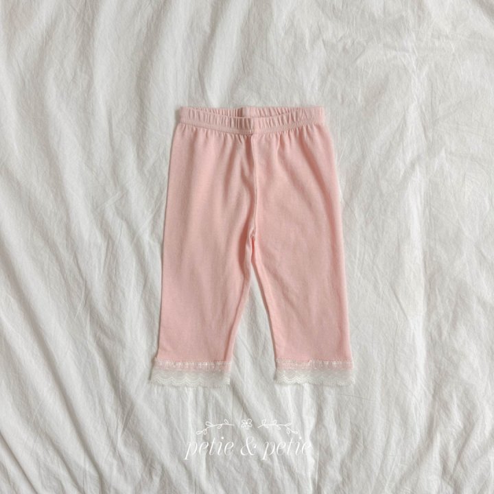 Petit & Petit - Korean Children Fashion - #stylishchildhood - Plain Lace Leggings - 2