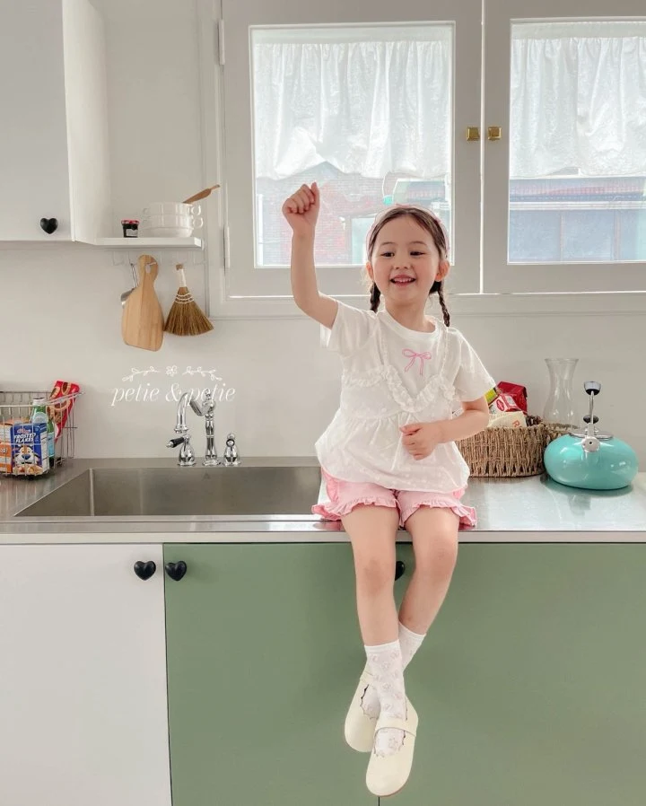 Petit & Petit - Korean Children Fashion - #toddlerclothing - Sweet Bustier Tee