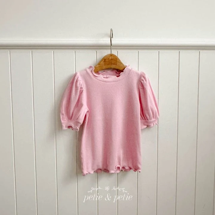 Petit & Petit - Korean Children Fashion - #todddlerfashion - Puff Rib Tee - 4
