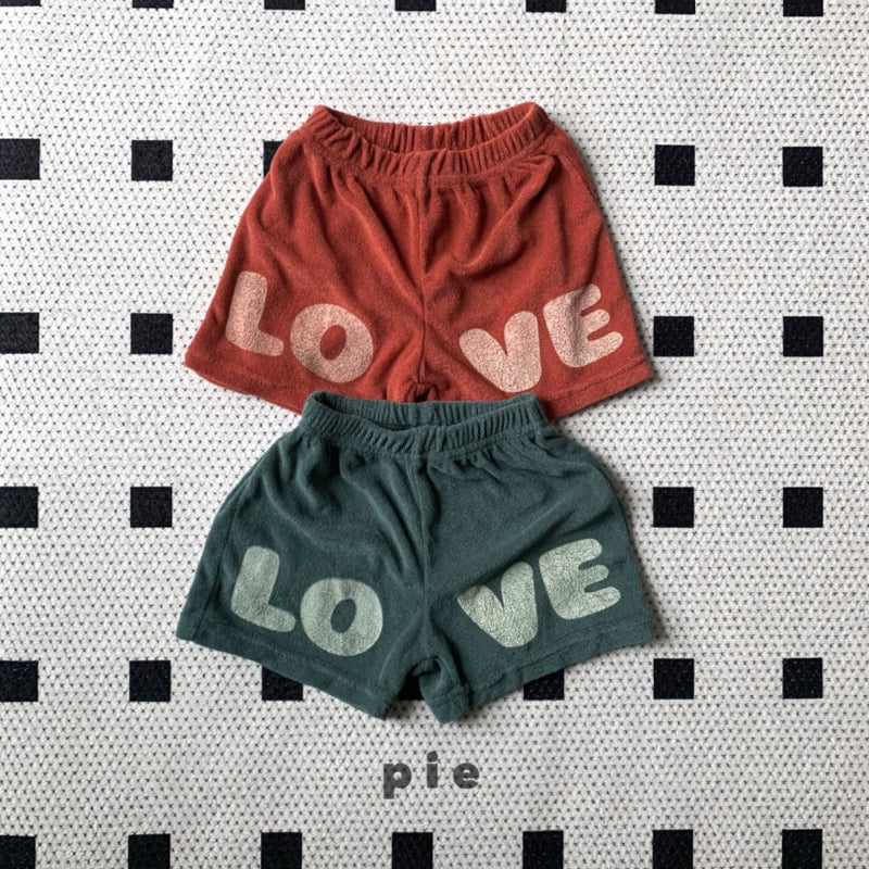 Pie - Korean Children Fashion - #kidzfashiontrend - LOVE Terry Shorts