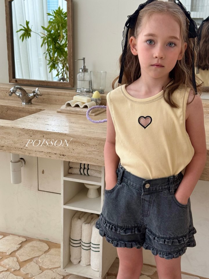 Poisson - Korean Children Fashion - #designkidswear - Heart Tank Top - 4