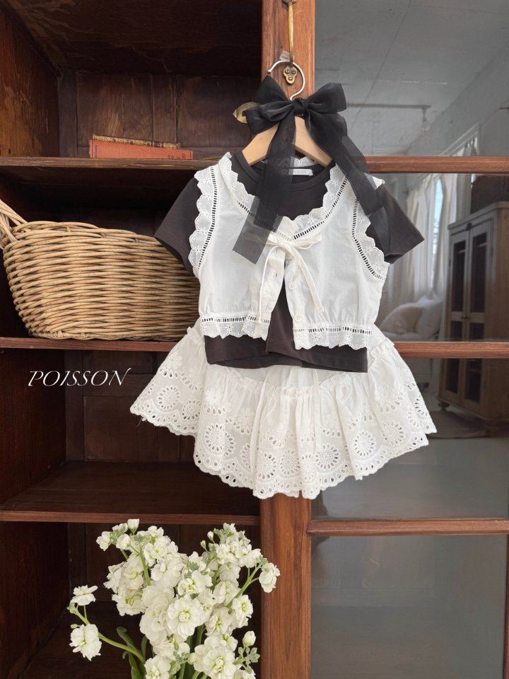 Poisson - Korean Children Fashion - #fashionkids - Eyelet Skirt - 10