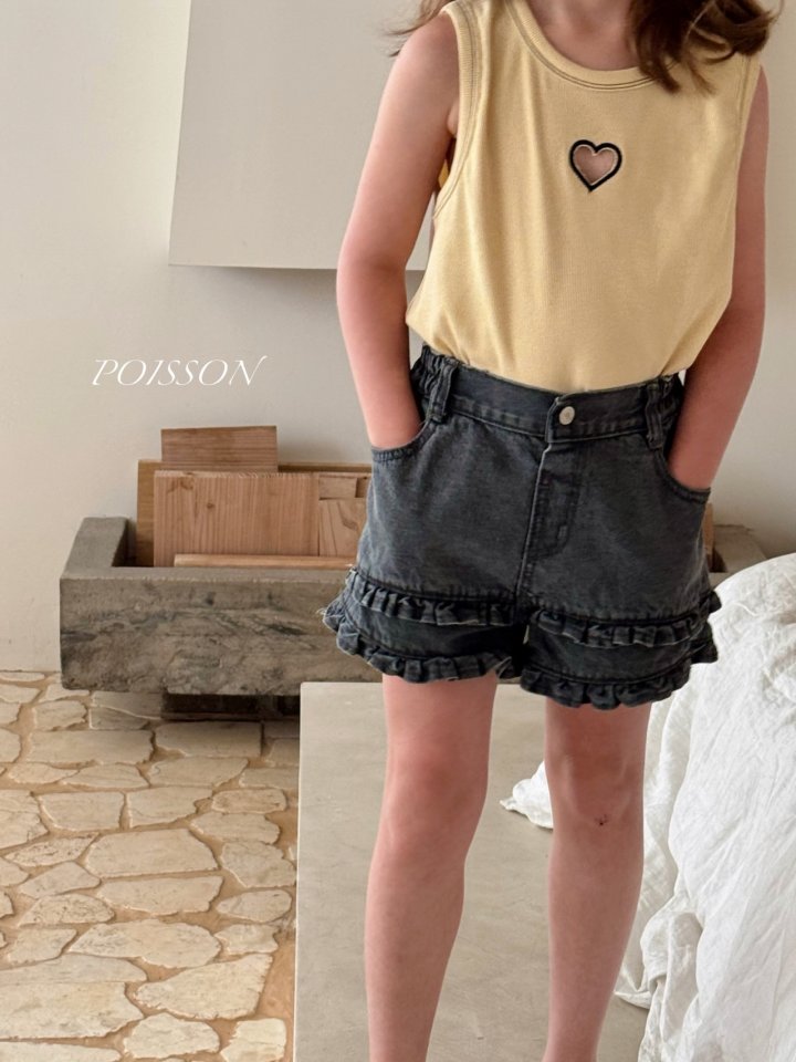 Poisson - Korean Children Fashion - #fashionkids - Heart Tank Top - 5