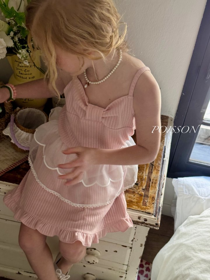 Poisson - Korean Children Fashion - #fashionkids - Crena Ribbon One-piece