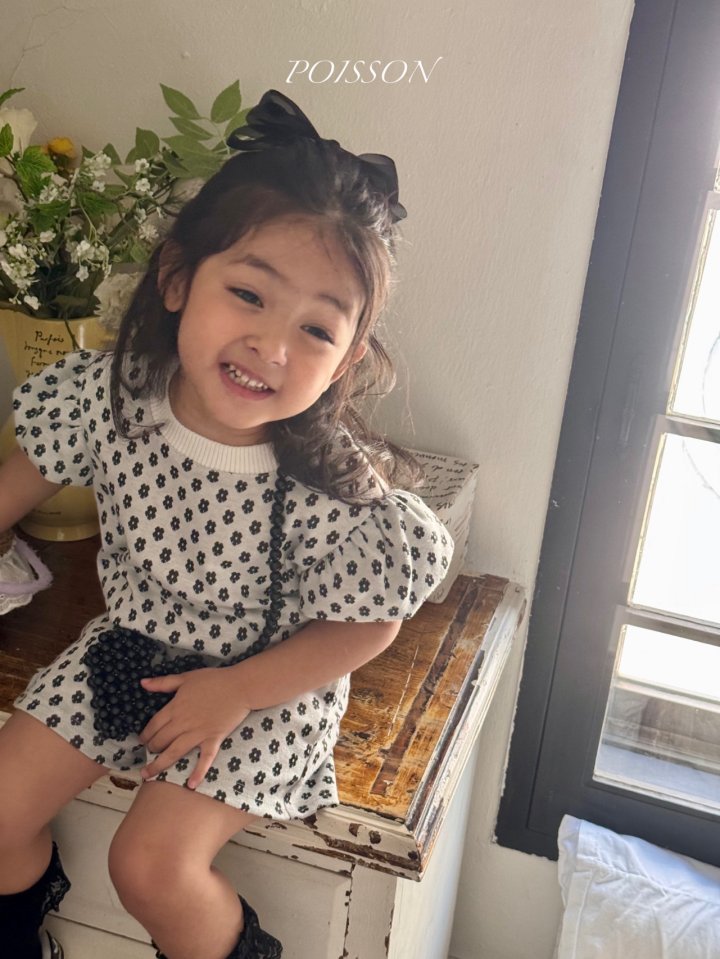 Poisson - Korean Children Fashion - #fashionkids - Daisy Jacquard Set-Up - 5