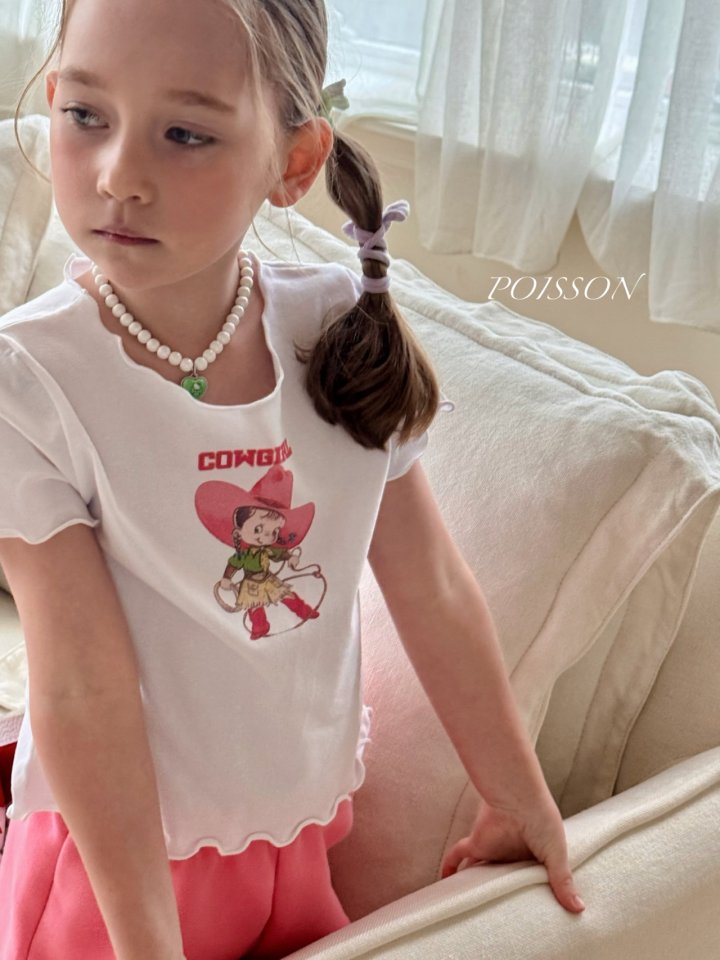 Poisson - Korean Children Fashion - #kidsshorts - Cow Girl Tee - 12