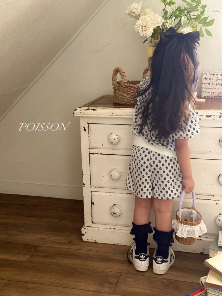 Poisson - Korean Children Fashion - #kidsshorts - Daisy Jacquard Set-Up - 6