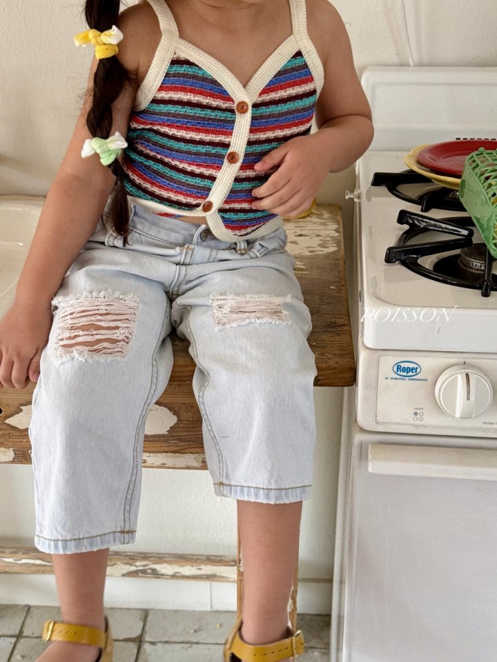 Poisson - Korean Children Fashion - #kidsshorts - Ice Denim Pants