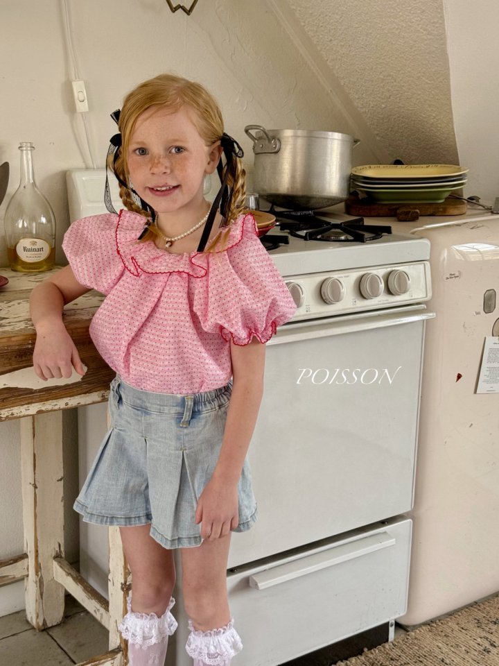 Poisson - Korean Children Fashion - #Kfashion4kids - Denim Frizz Shorts - 4