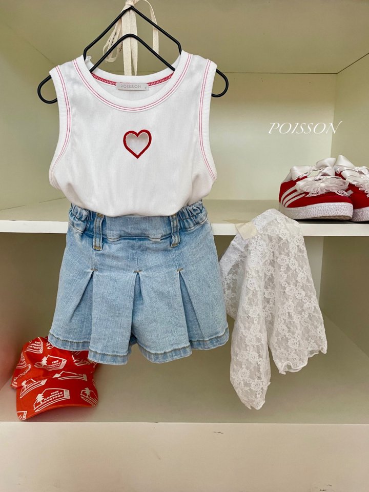Poisson - Korean Children Fashion - #littlefashionista - Heart Tank Top - 10