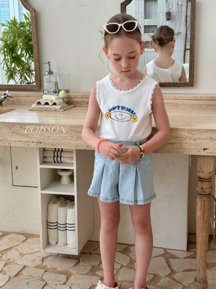 Poisson - Korean Children Fashion - #magicofchildhood - Denim Frizz Shorts - 5