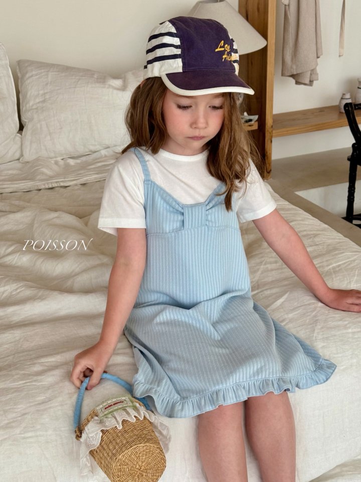 Poisson - Korean Children Fashion - #magicofchildhood - Crena Ribbon One-piece - 7