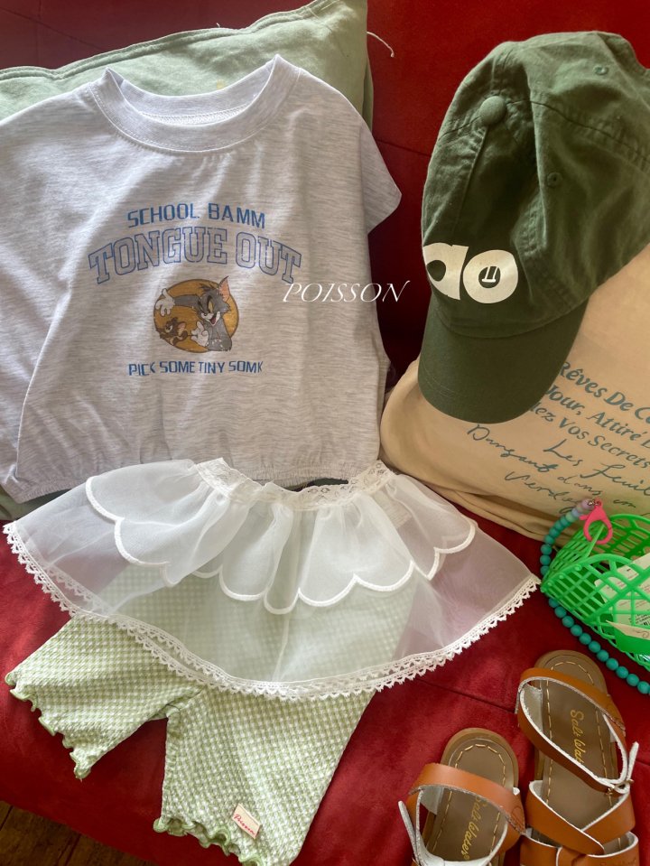 Poisson - Korean Children Fashion - #minifashionista - Check Leggings - 10