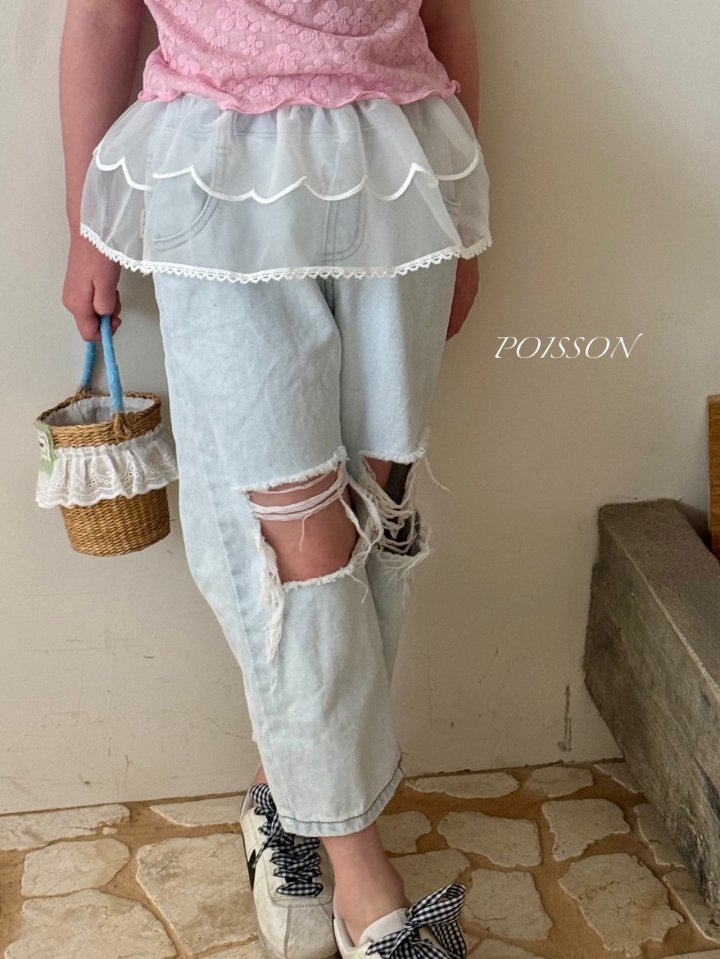 Poisson - Korean Children Fashion - #minifashionista - Ice Denim Pants - 7