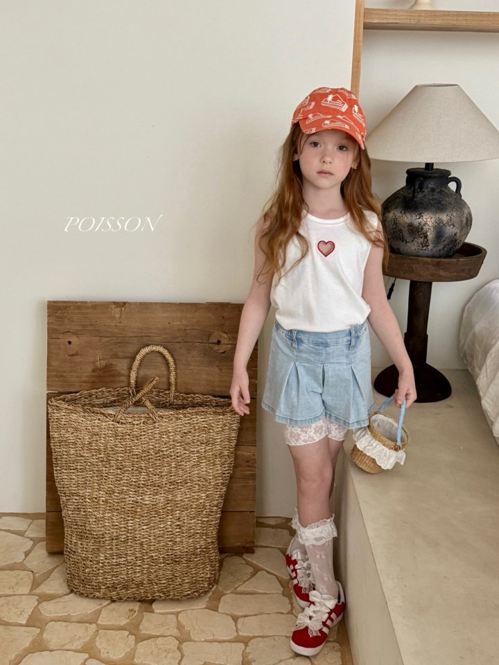 Poisson - Korean Children Fashion - #todddlerfashion - Denim Frizz Shorts - 8
