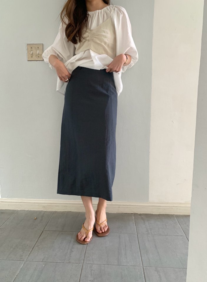 Pomelo - Korean Women Fashion - #womensfashion - Coy Slit Skirt - 4