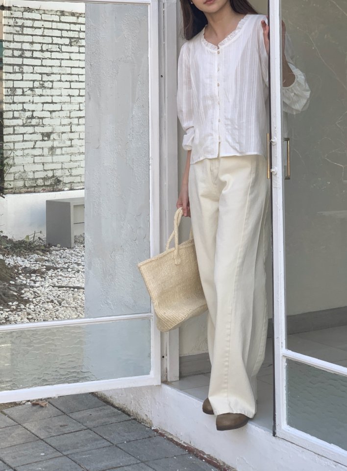 Pomelo - Korean Women Fashion - #momslook - Bio Washing Denim Pants - 2