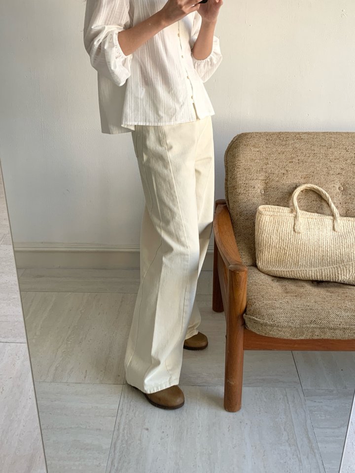 Pomelo - Korean Women Fashion - #momslook - Bio Washing Denim Pants - 4