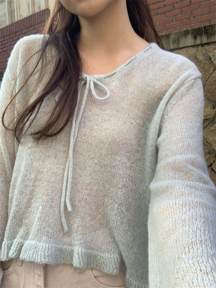 Pomelo - Korean Women Fashion - #momslook - Lilly Frill Knit Top