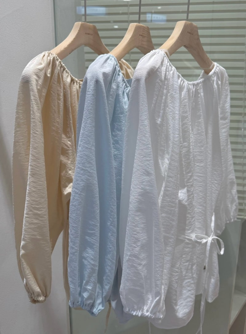 Pomelo - Korean Women Fashion - #momslook - Kong Shirring Blouse - 12