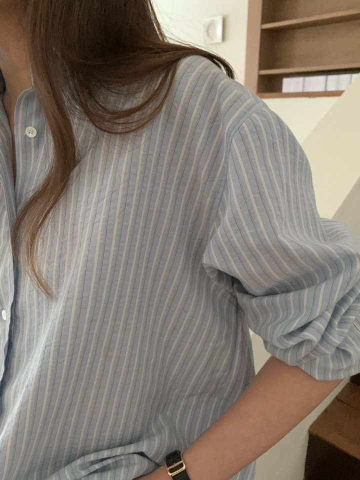 Pomelo - Korean Women Fashion - #momslook - Flat Stripe Shirt - 11