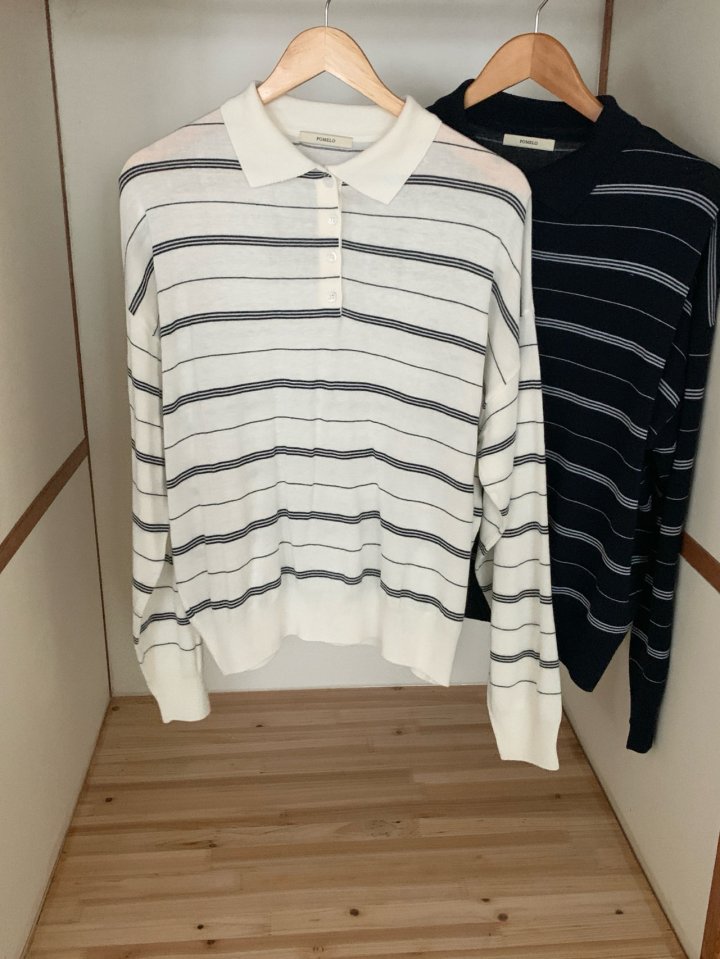 Pomelo - Korean Women Fashion - #momslook - Water Stripe Shirt - 11