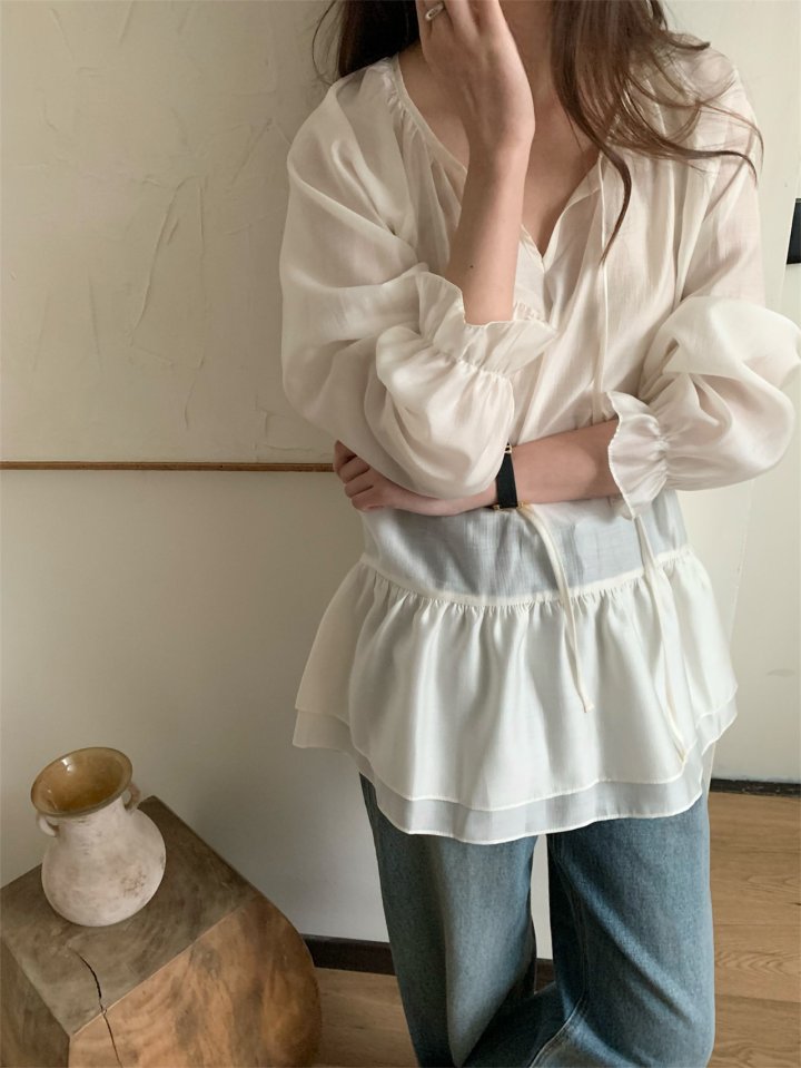 Pomelo - Korean Women Fashion - #momslook - Lumy Layered One-piece - 9