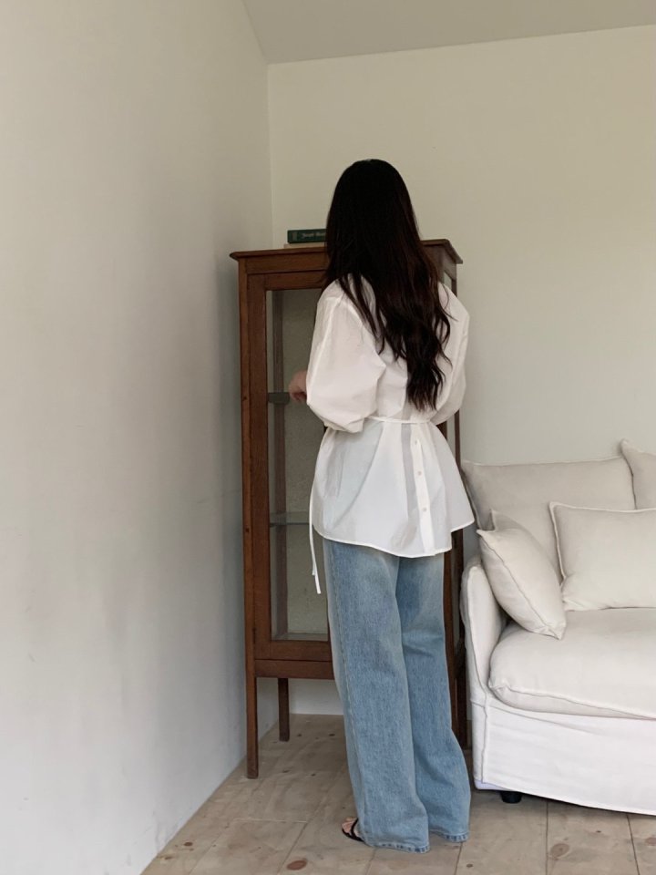Pomelo - Korean Women Fashion - #pursuepretty - Round Shirring Blouse - 2