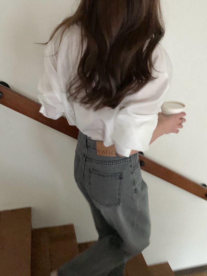 Pomelo - Korean Women Fashion - #restrostyle - Dusty Denim Pants