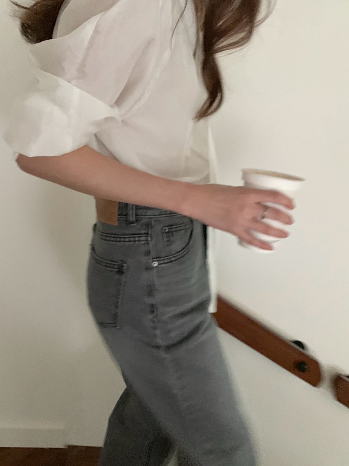Pomelo - Korean Women Fashion - #romanticstyle - Dusty Denim Pants - 2