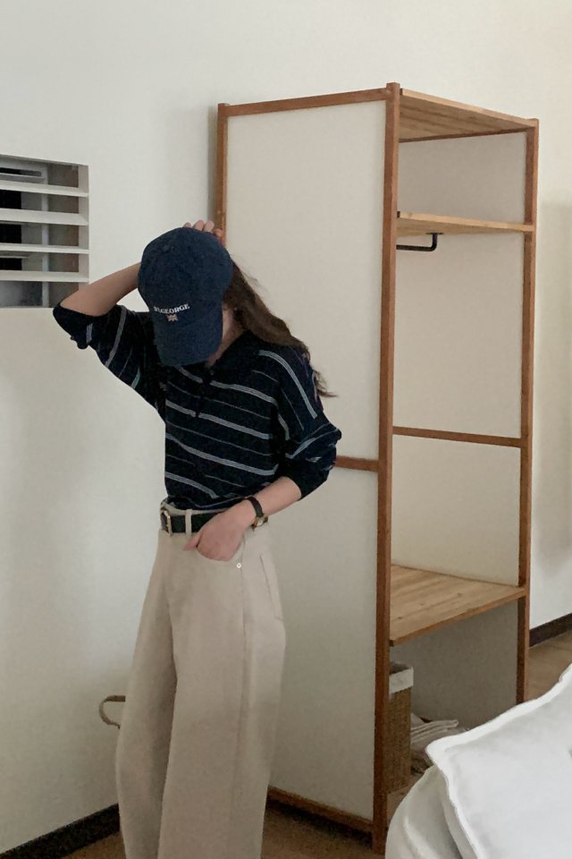 Pomelo - Korean Women Fashion - #romanticstyle - Water Stripe Shirt