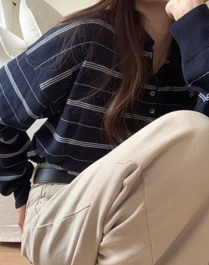 Pomelo - Korean Women Fashion - #shopsmall - Water Stripe Shirt - 2