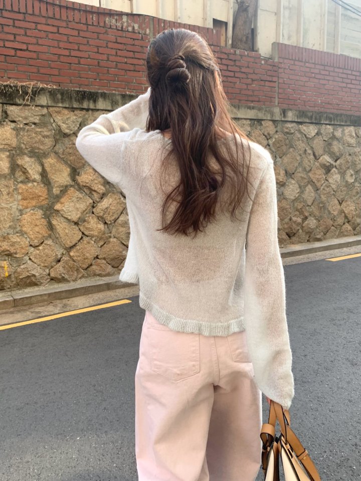Pomelo - Korean Women Fashion - #vintageinspired - Lilly Frill Knit Top - 5