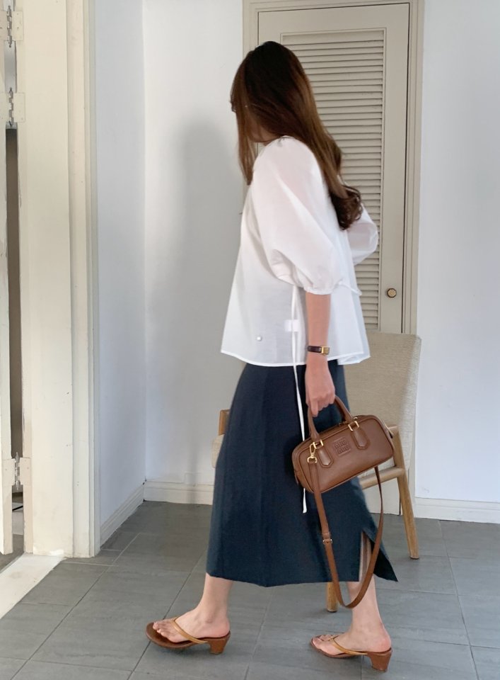 Pomelo - Korean Women Fashion - #vintagekidsstyle - Coy Slit Skirt - 9