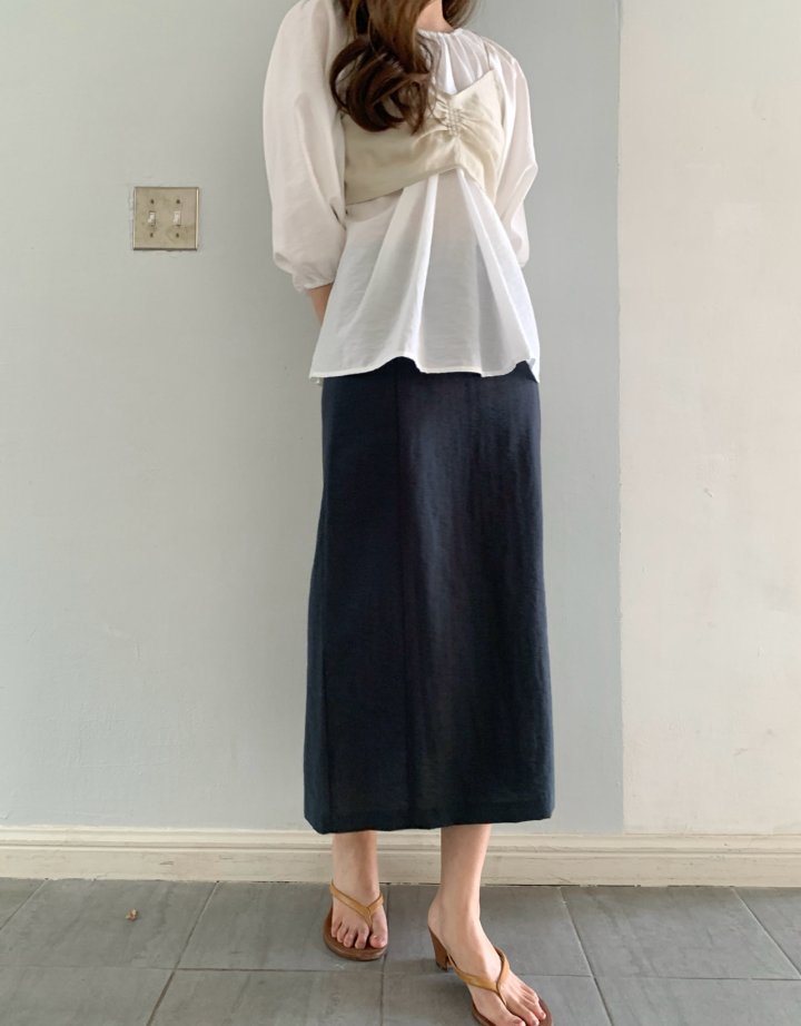 Pomelo - Korean Women Fashion - #womensfashion - Coy Slit Skirt