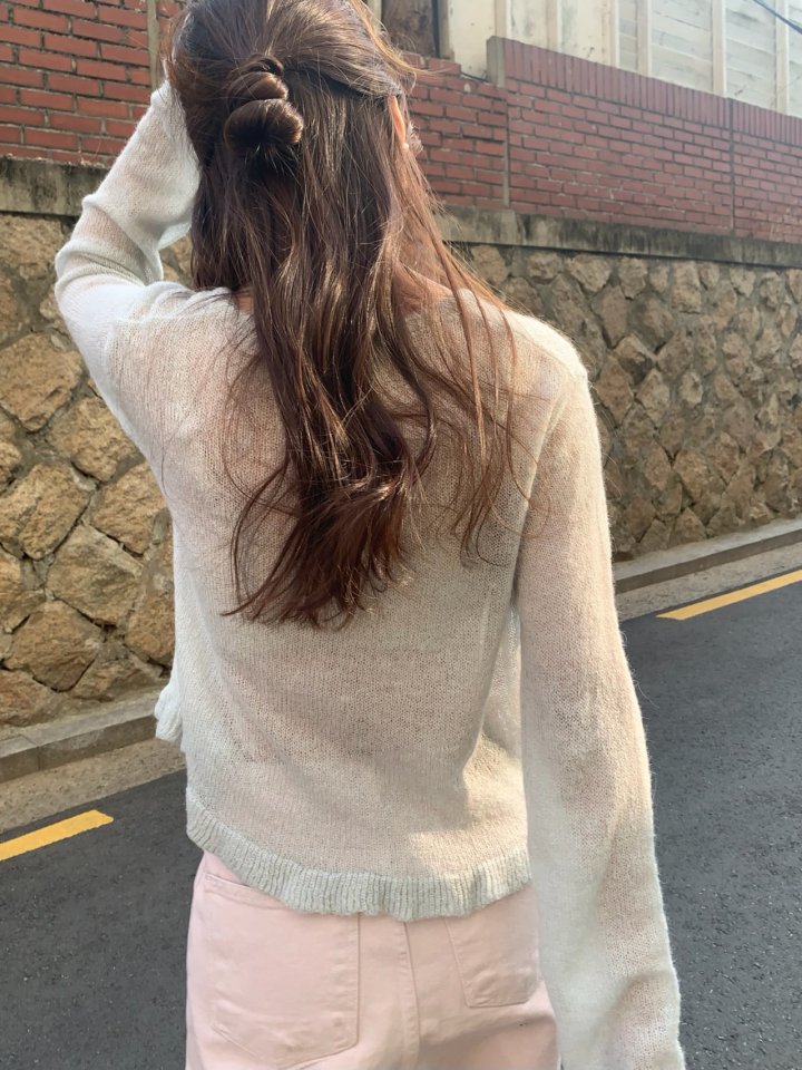 Pomelo - Korean Women Fashion - #momslook - Lilly Frill Knit Top - 4