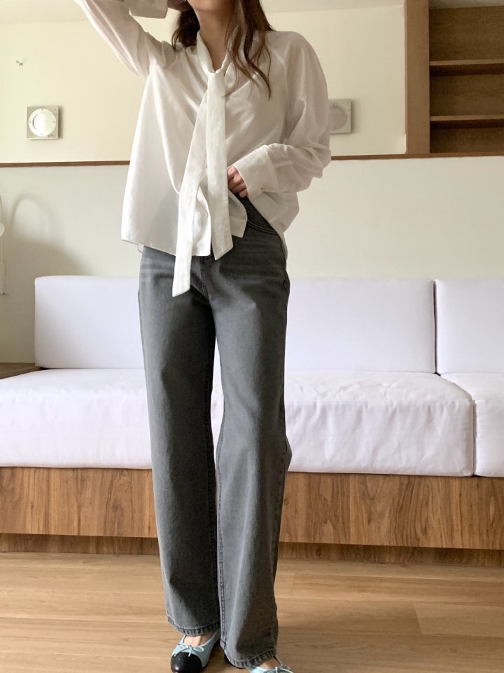 Pomelo - Korean Women Fashion - #womensfashion - Creeze Tie Blouse - 9