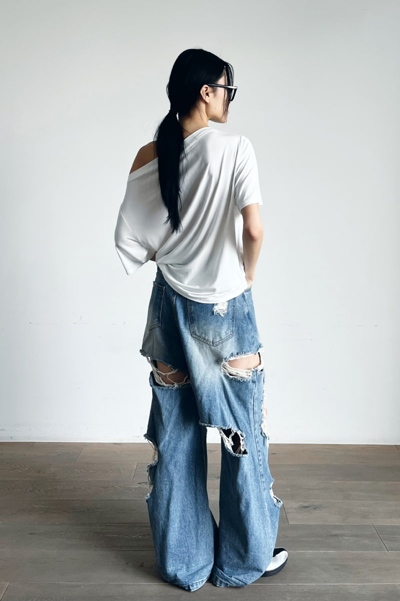 Project Wave - Korean Women Fashion - #momslook - Vintage Denim Pants - 10